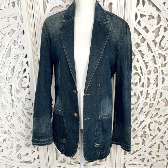 A/X Armani Exchange Jackets & Blazers - A/X Armani Exchange Distress Denim Blazer